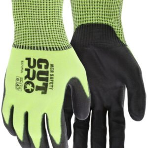 High-Visibility PU-Coated Cut Protection Gloves
